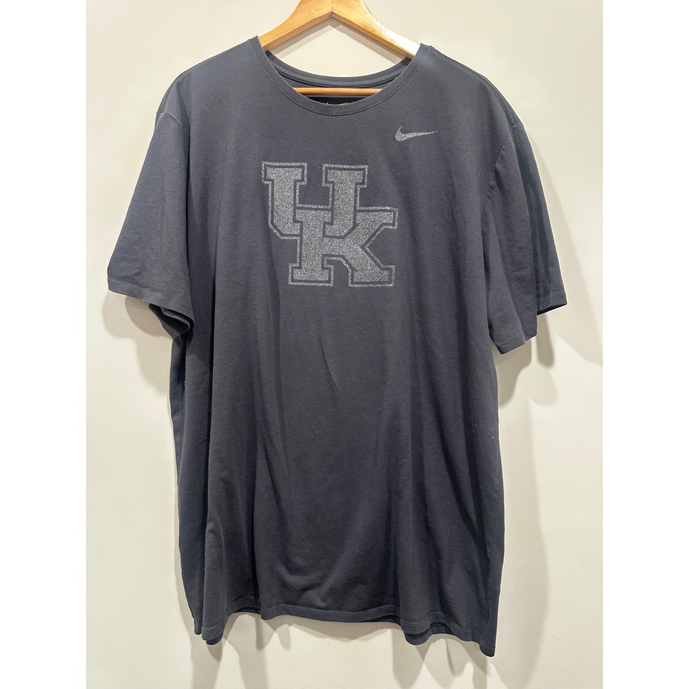 Nike Kentucky Wildcats UK Dri-FIT T-Shirt XXL Gray Glitter Logo Athletic Cut